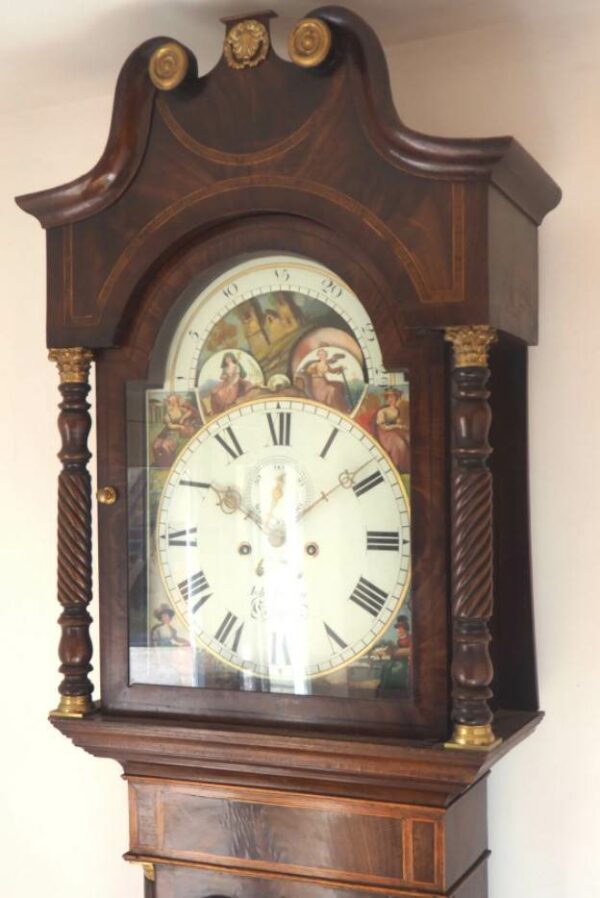 Solid Mahogany English Longcase Clock 5