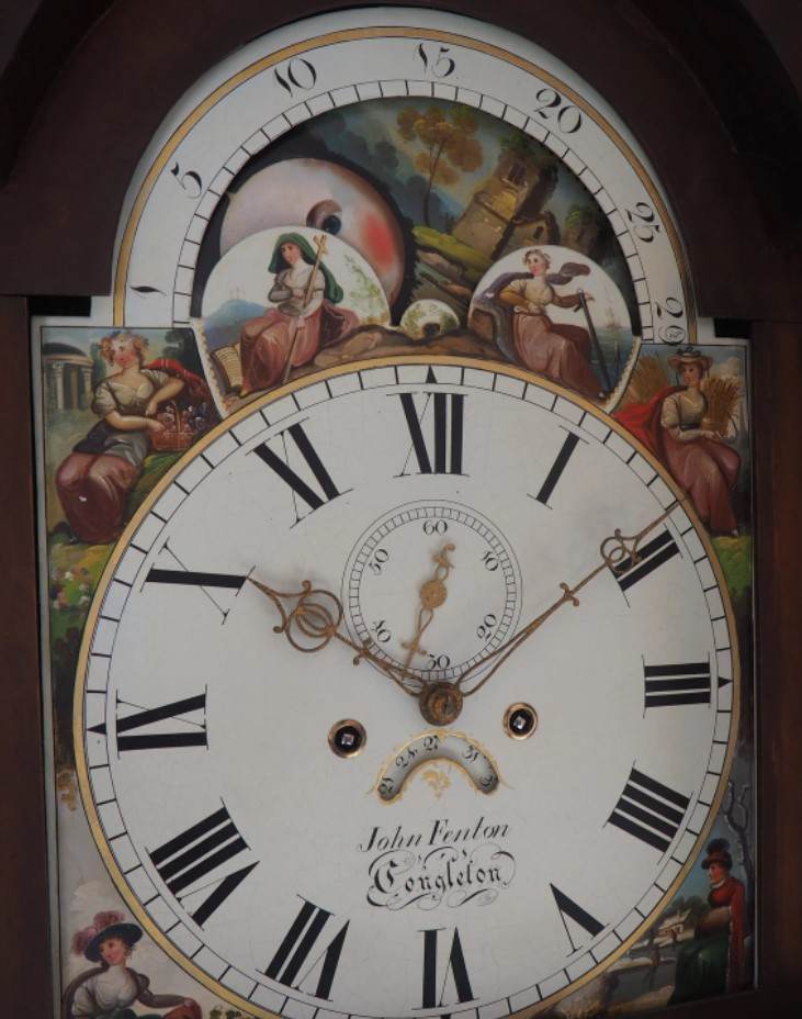 Solid Mahogany English Longcase Clock 9
