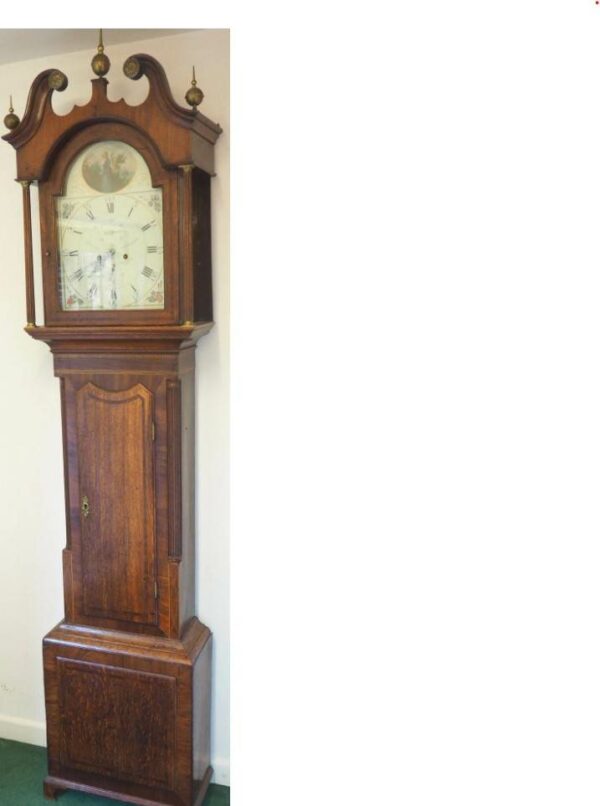 Solid Mahogany & Oak English Longcase Clock 3