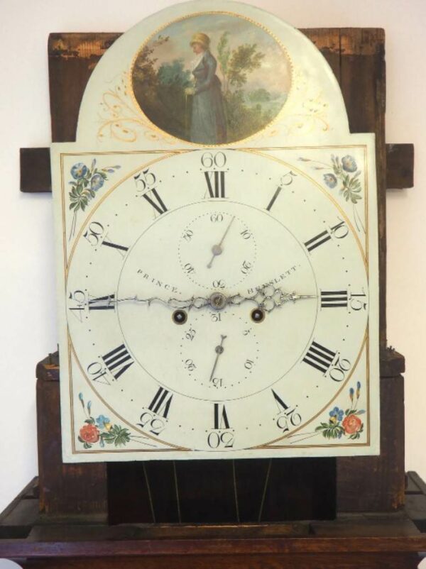 Solid Mahogany & Oak English Longcase Clock 8