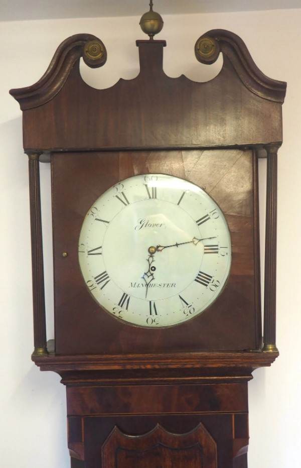 Solid Oak English Longcase Clock 1
