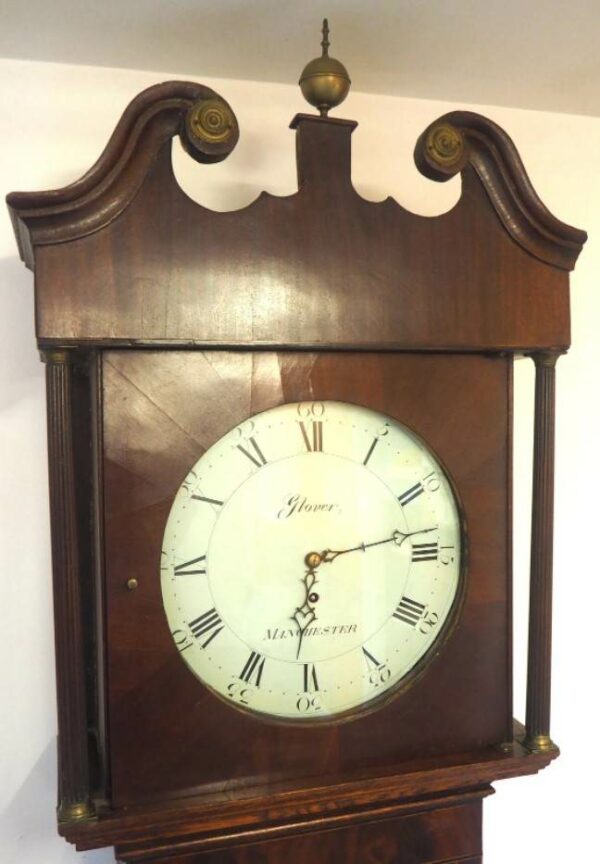 Solid Oak English Longcase Clock 7