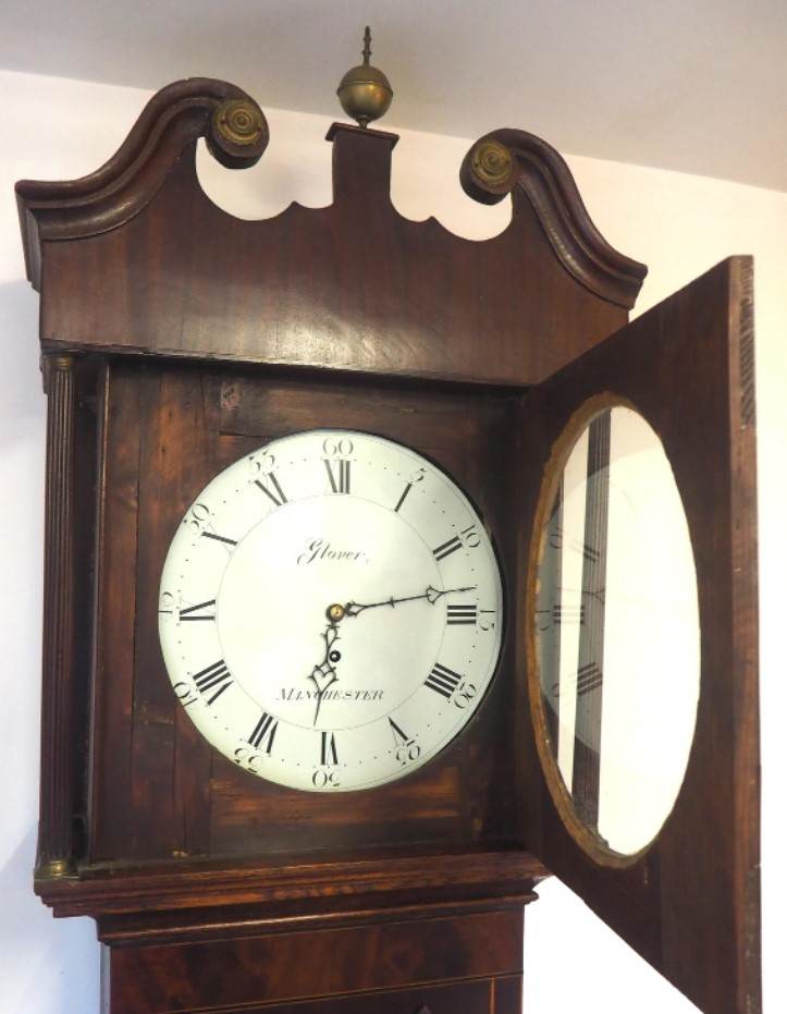 Solid Oak English Longcase Clock 8