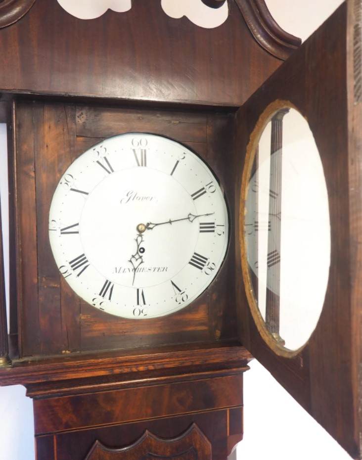 Solid Oak English Longcase Clock 9