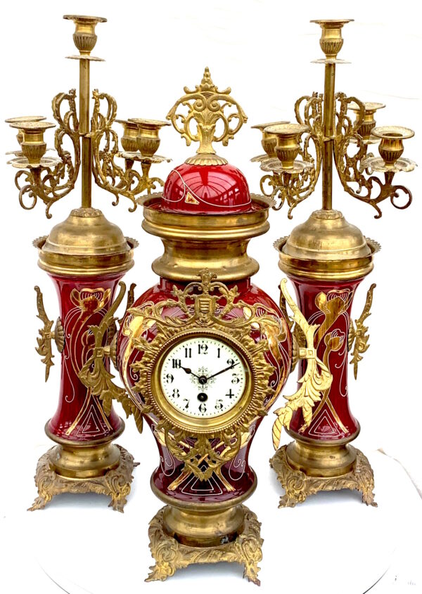 French Mantel Clock Set
