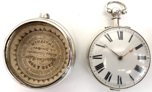 Antique Silver Pair Case Pocket Watch