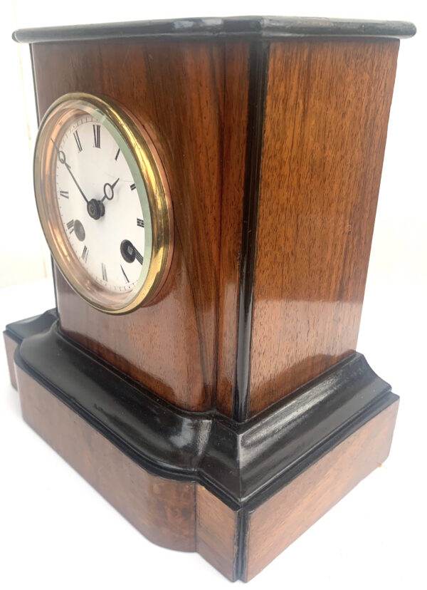Walnut & Ebonised Bracket Clock