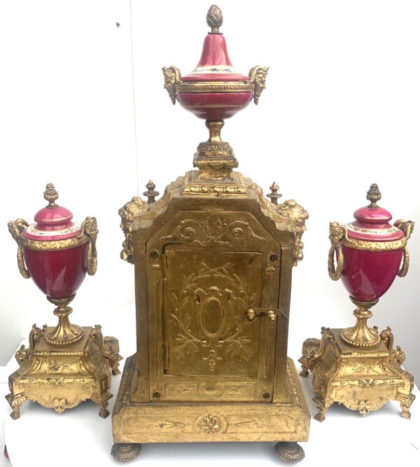 French Sevres Mantel Clock