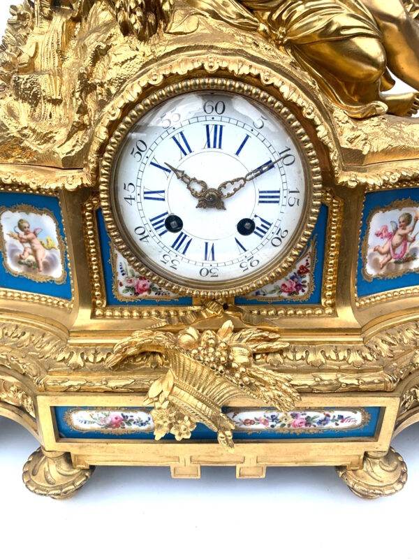 Ormolu Sevres Mantel Clock