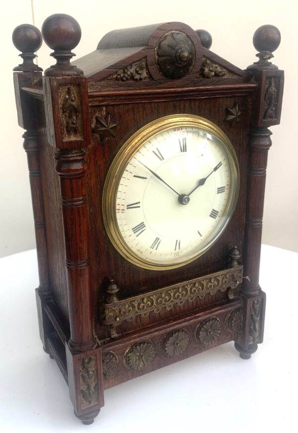 Oak Timepiece Mantel Clock