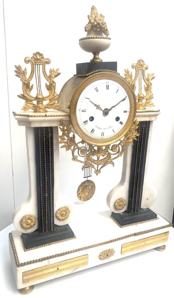 Empire Marble Portico Clock