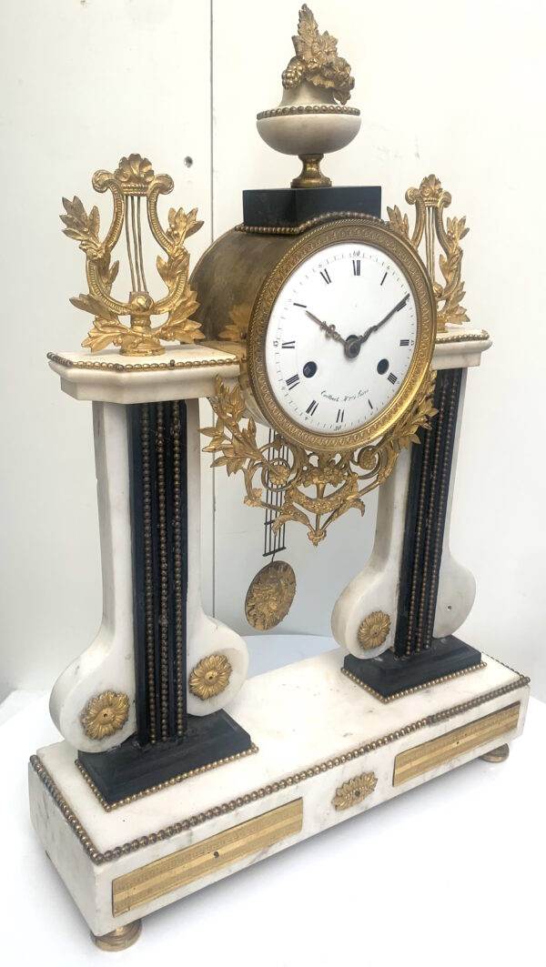 Empire Marble Portico Clock