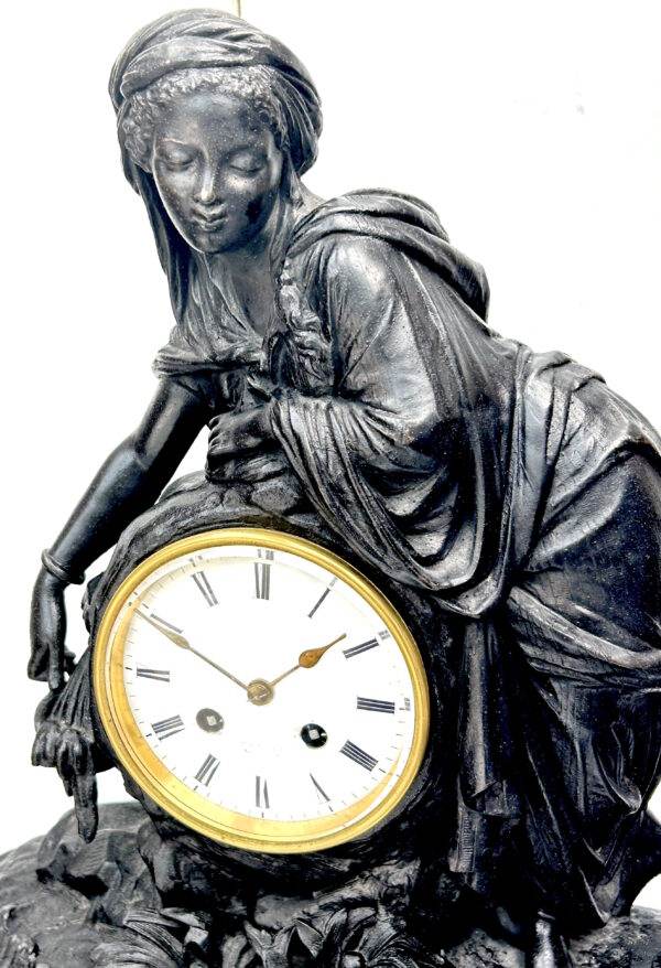 Spelter Figural Mantle Clock