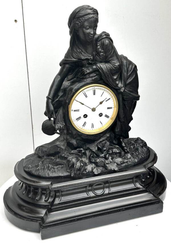 Spelter Figural Mantle Clock