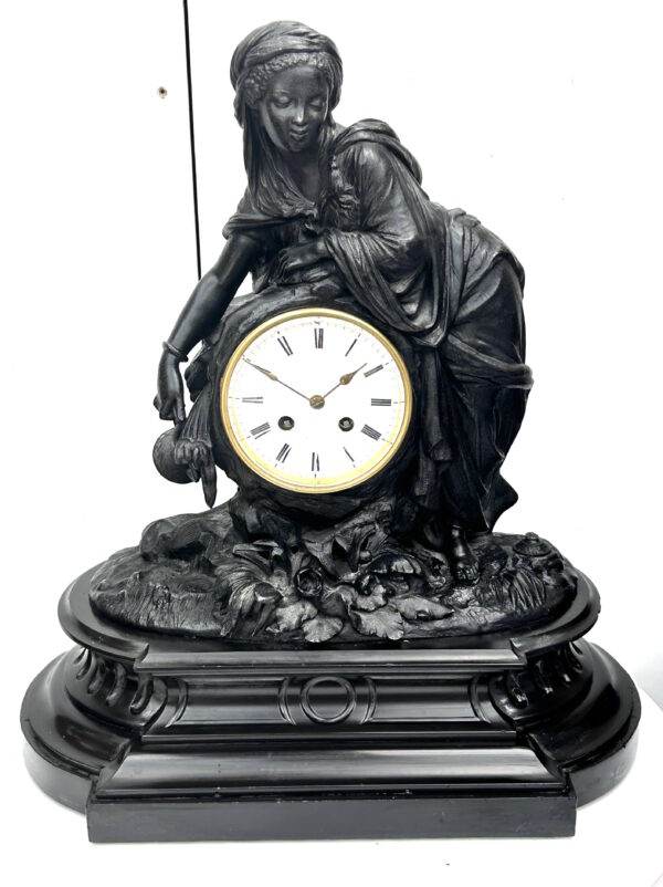 Spelter Figural Mantle Clock