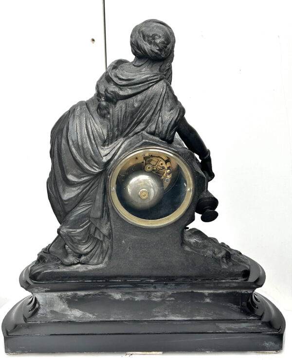 Spelter Figural Mantle Clock