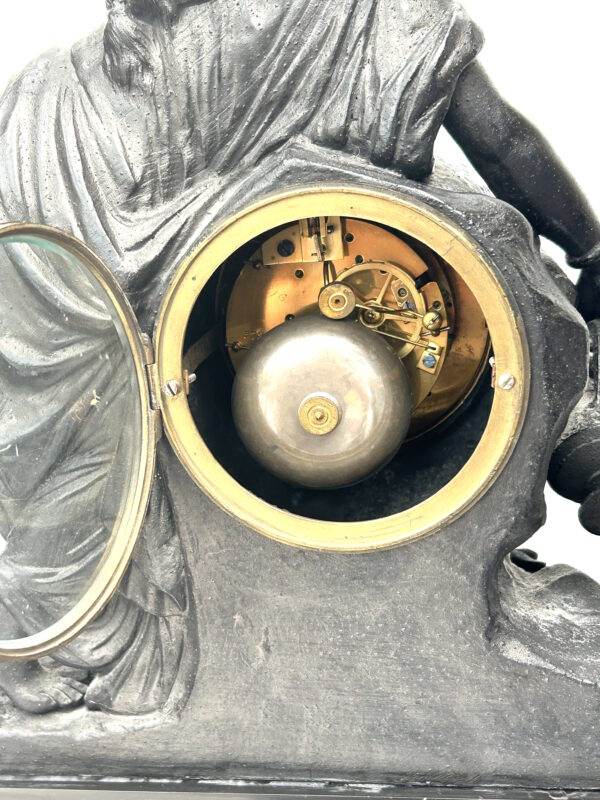 Spelter Figural Mantle Clock