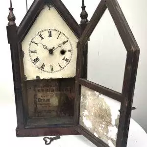 New Haven Steeple Shelf Mantel Clock