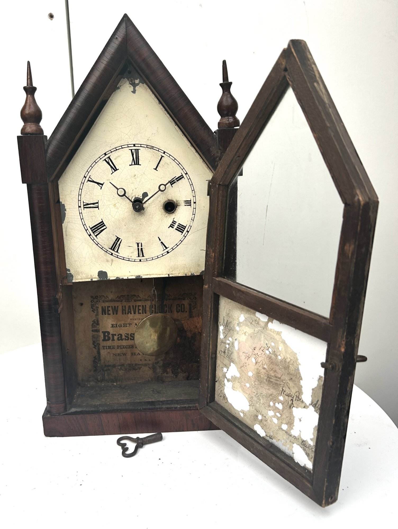 New Haven Steeple Shelf Mantel Clock