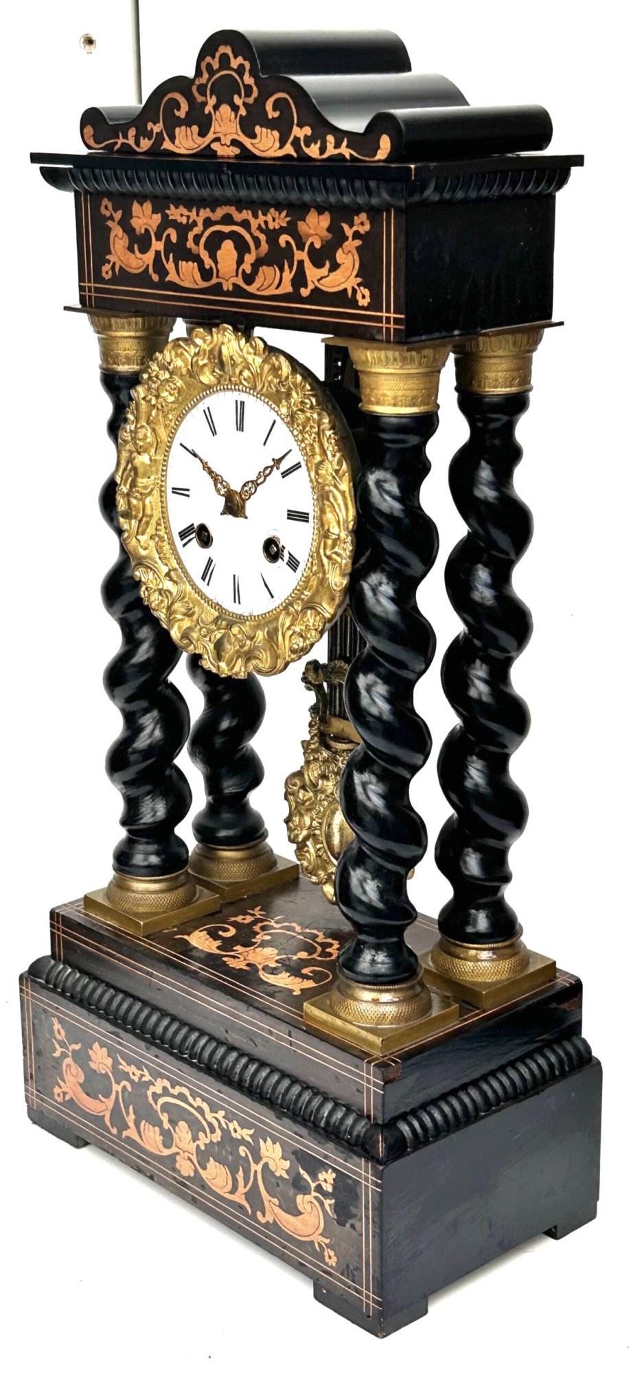 French Empire Portico Clock