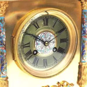 Champlevé Ormolu Striking Mantel Clock