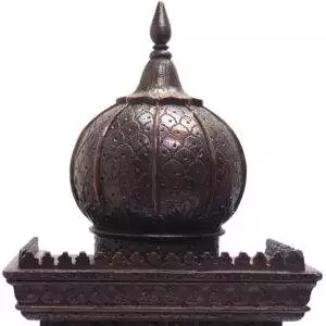French Antique Mantel Clock – 8-Day Taj Mahal Carved Mantle Clock C1860
