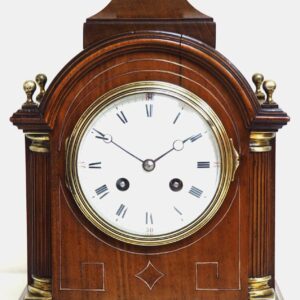 Mahogany Inlaid Mantel Clock