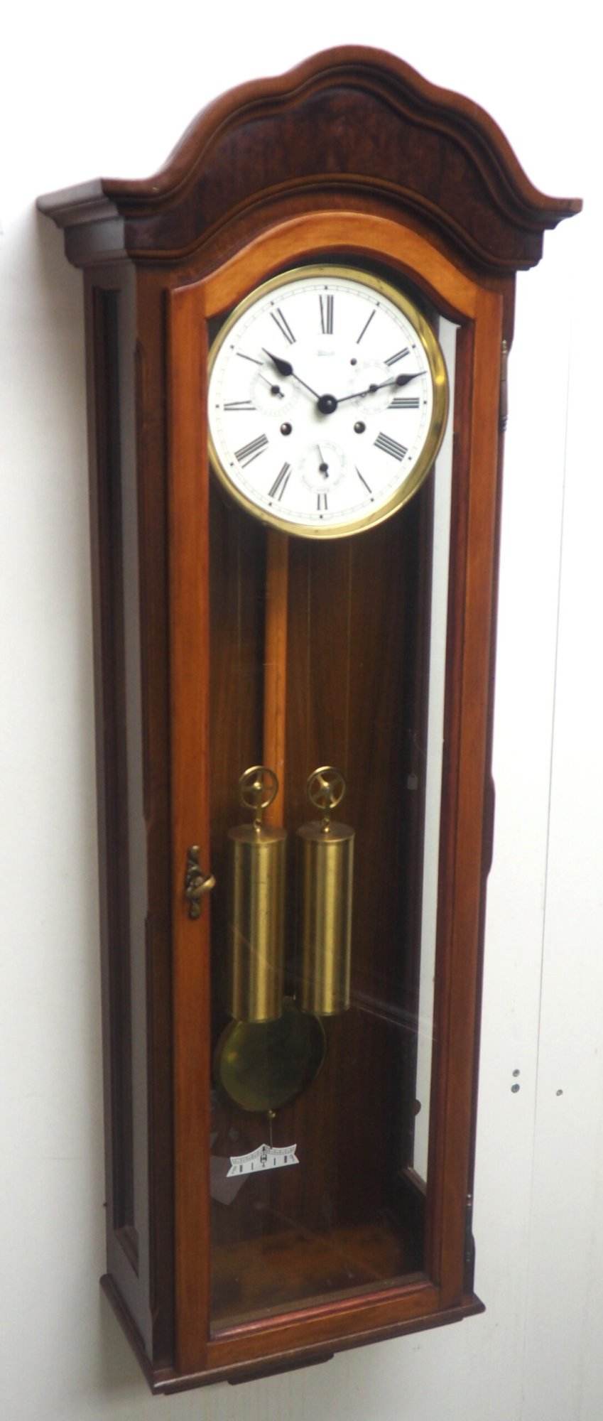 Fine Hermle Multi Dial Wall Clock 8 Day Weight Driven Chiming Wall Clock
