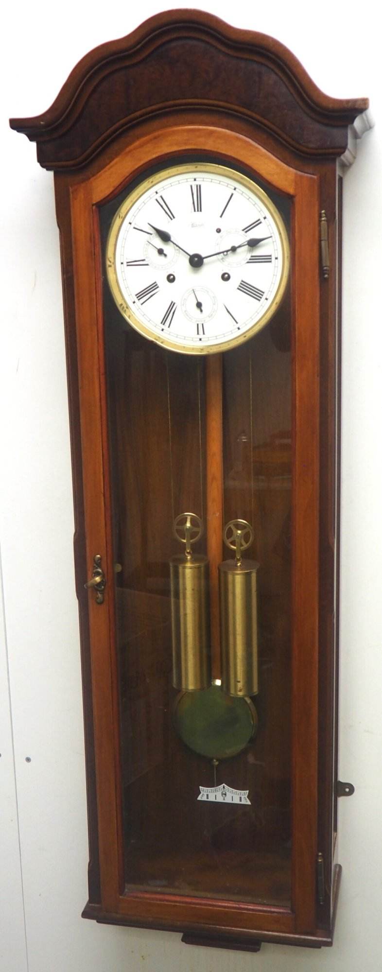 Fine Hermle Multi Dial Wall Clock 8 Day Weight Driven Chiming Wall Clock