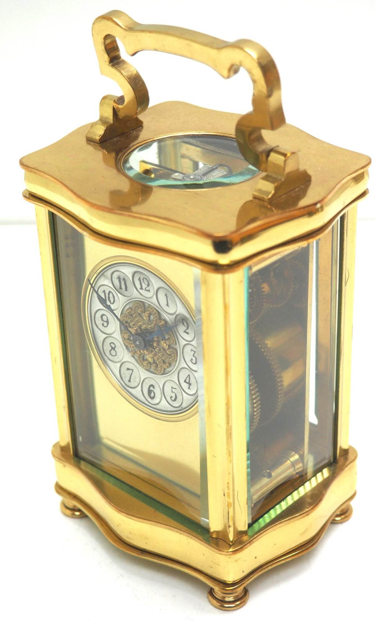 Serpentine Cased Antique French 8-Day Carriage Clock C1900 – Rare Masked dial - Image 2