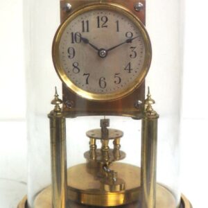 Rare BHA 400-Day Torsion Clock German Anniversary Clock Mantel Clock C1900