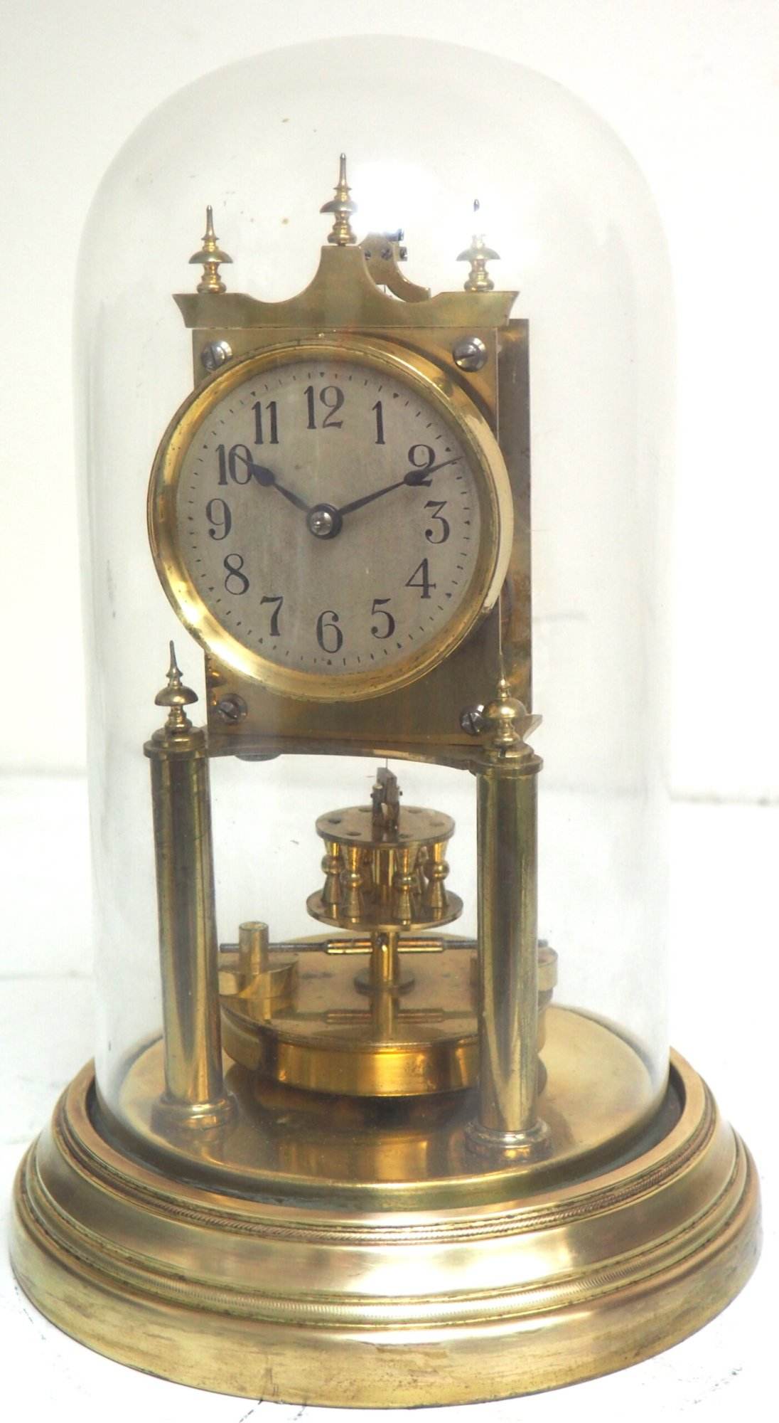 Rare BHA 400-Day Torsion Clock German Anniversary Clock Mantel Clock C1900