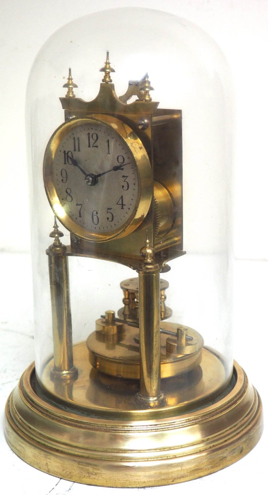 Rare BHA 400-Day Torsion Clock German Anniversary Clock Mantel Clock C1900