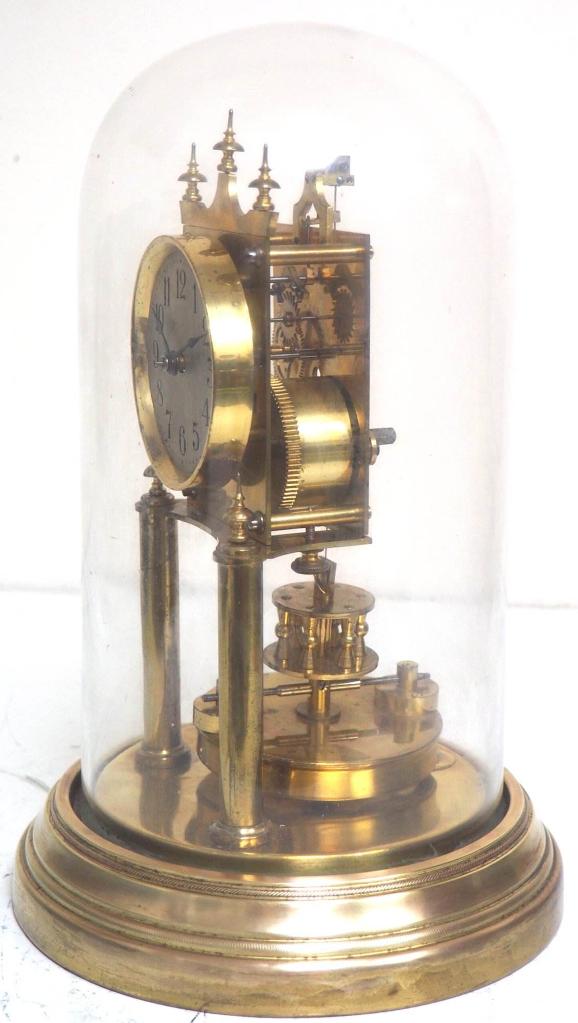 Rare BHA 400-Day Torsion Clock German Anniversary Clock Mantel Clock C1900
