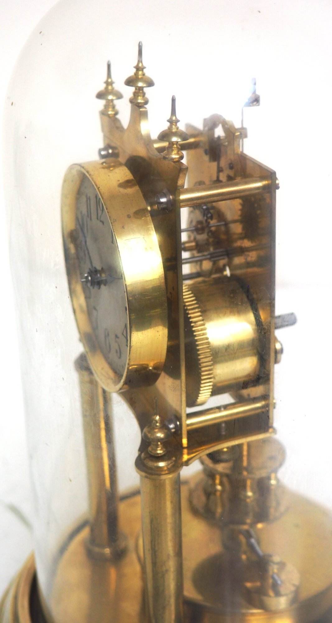 Rare BHA 400-Day Torsion Clock German Anniversary Clock Mantel Clock C1900