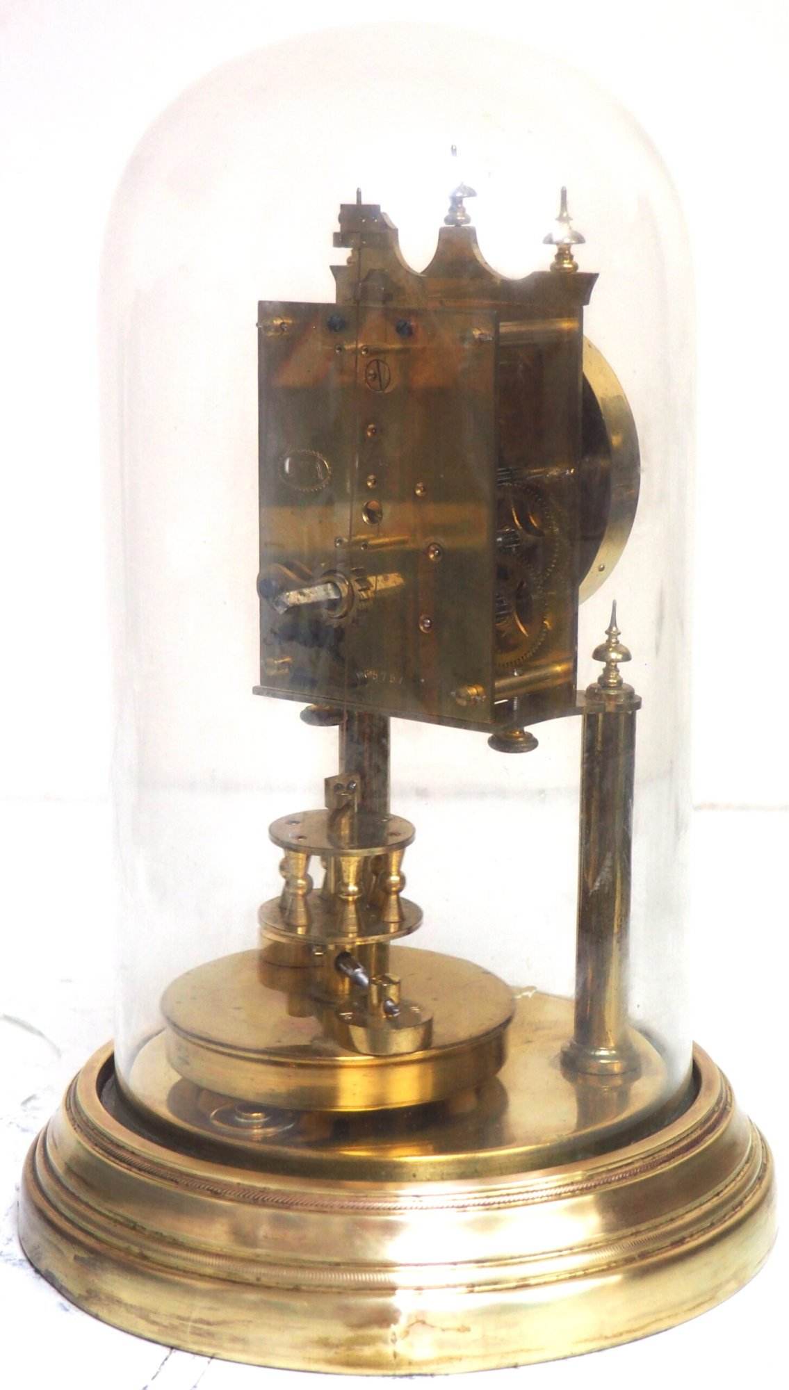 Rare BHA 400-Day Torsion Clock German Anniversary Clock Mantel Clock C1900 - Image 5