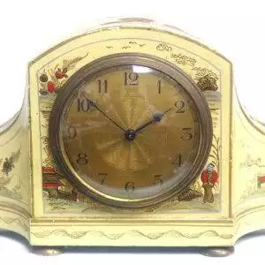Chinoiserie Arched Top Mantel Clock