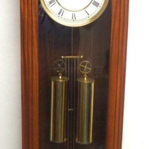 Solid Walnut Hermle Vienna Wall Clock 8 Day Weight Driven Striking Wall Clock