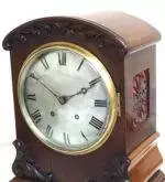 Antique German Mahogany 8-Day Mantel Clock Quarter Striking Bracket Clock by W&H