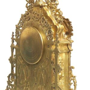 Ormolu Mantel Clock Scrolling Floral Case Striking 8-Day Mantle Clock