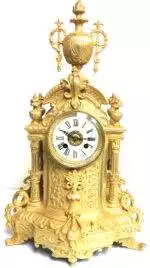 French Striking Ormolu Bronze Mantel Clock C1880