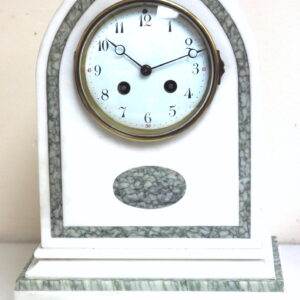White Marble Mantel Clock
