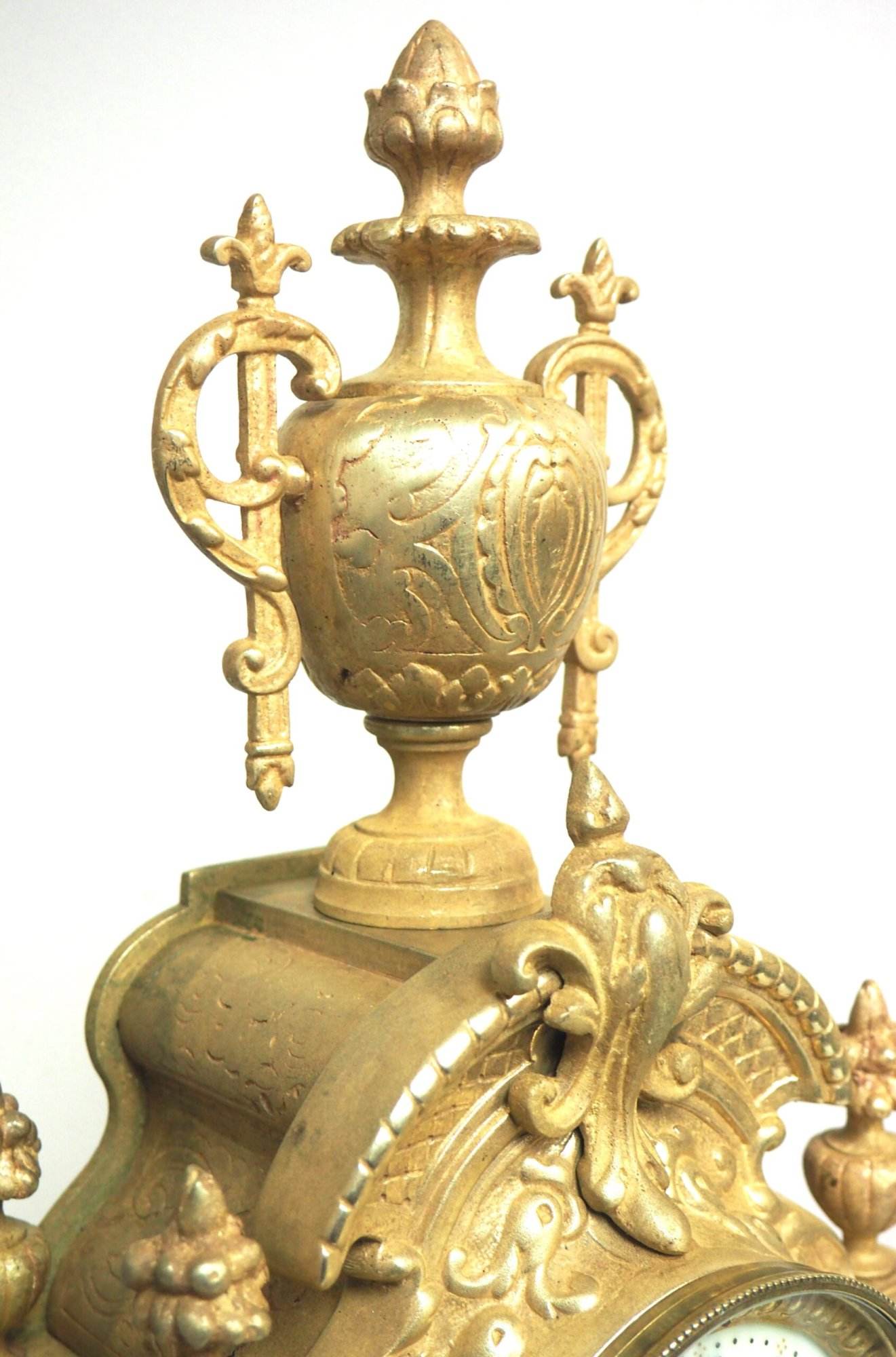 French Striking Ormolu Bronze Mantel Clock C1880