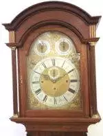 Chiming Longcase Clock Mahogany 8 Bell Grandfather Clock Dual Chime
