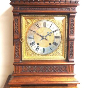 Superb Antique solid mahogany 8-Day Mantel Clock Ting Tang Striking Bracket Clock with Bracket