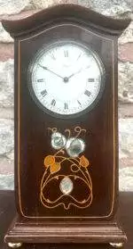 Art Nouveau Mahogany Edwardian Timepiece
