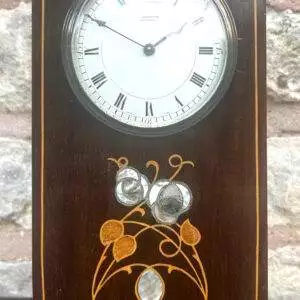 Art Nouveau Mahogany Edwardian Timepiece