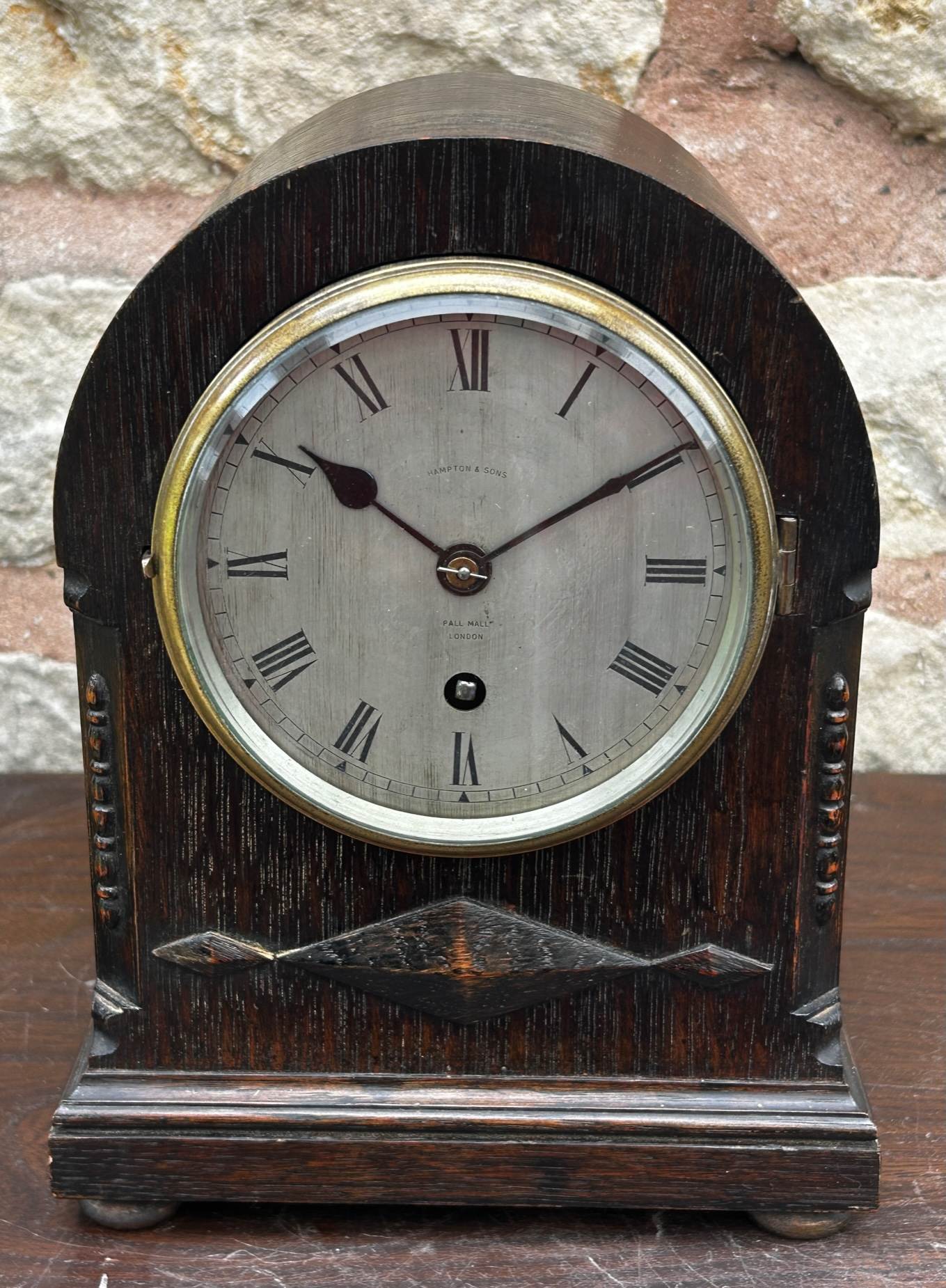 Ornate Arts and Crafts Mantle Clock – Hampton & Sons – Antique Clock