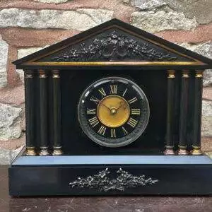 Architectural Slate Mantle clock – Rare movement