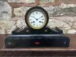Antique French Drum Head Slate Mantle clock